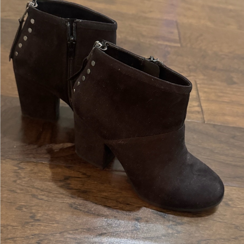 Suede Black Ankle Boots NEW IN BOX - Size 6